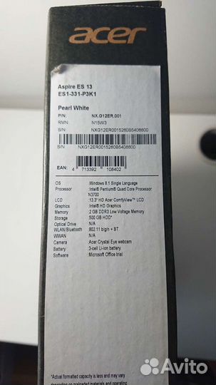 Ноутбук acer ES1-331