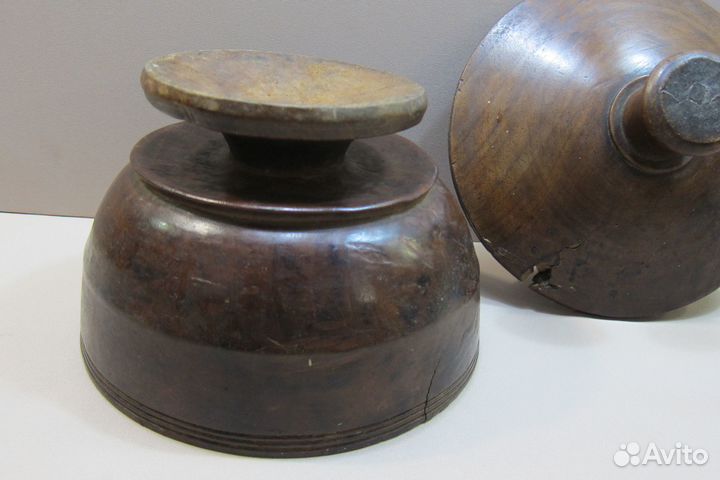 Чаша с крышкой h-24 см, d-23 дерво Эфиопия Африка