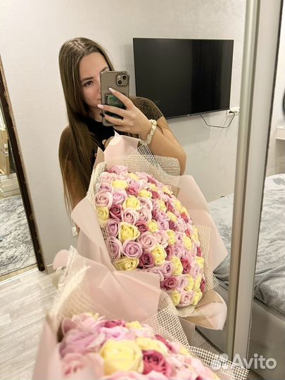 Букет из мыльных роз 101