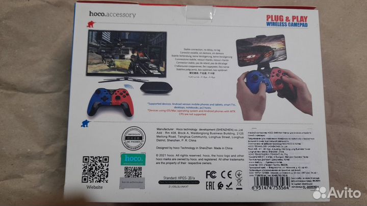 Геймпад hoco GM8 Plug&Play (android,пк,ps3) новый