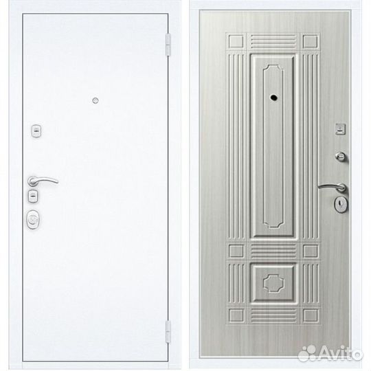 Белая стальная дверь Гарда С12