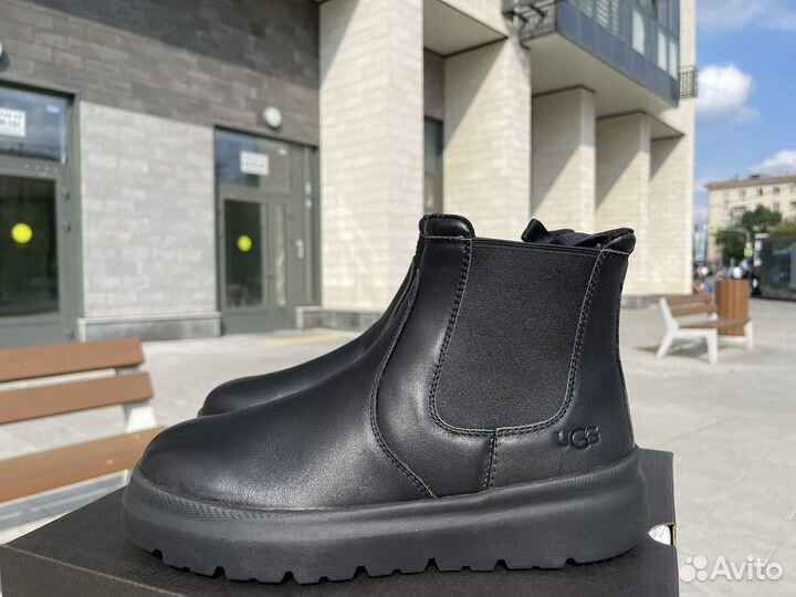 Угги Мужские Ugg Burleigh Chelsea Leather Black