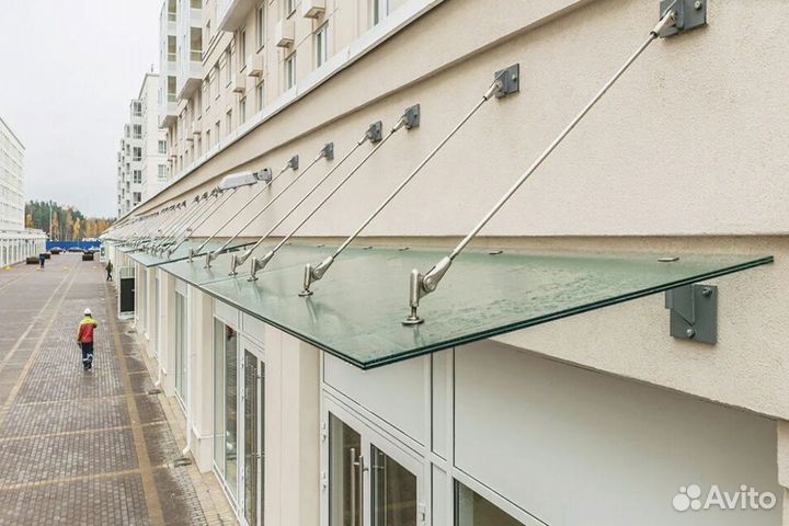 Козырек из стекла