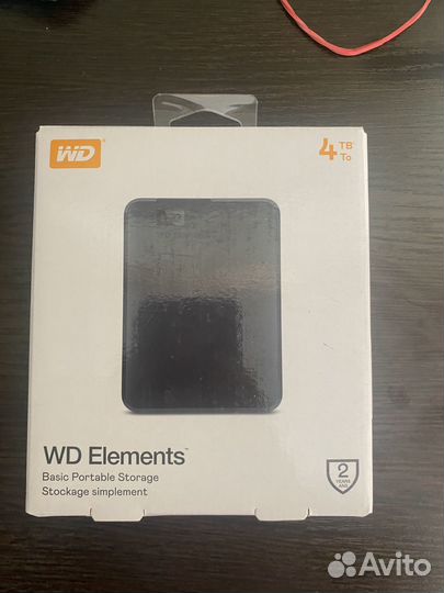 Внешний жесткий диск WD elements 4TB