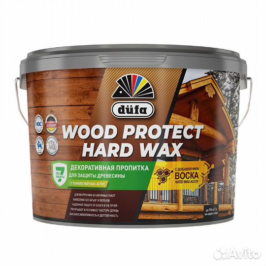 Антисептик Dufa Wood Protect Hard Wax декоративный