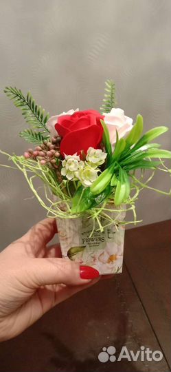 Букет из мыльных роз