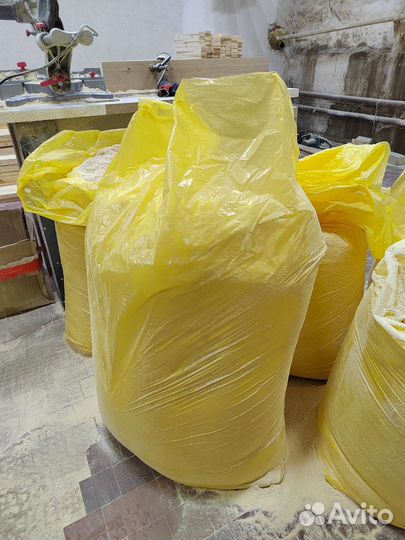 Опилки сухие еловые мелкие в мешках, мульча