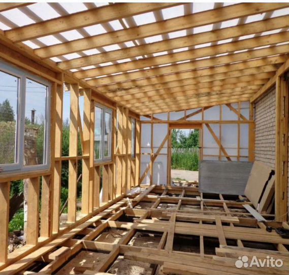 Строительство пристроек Кровельные работы Строител