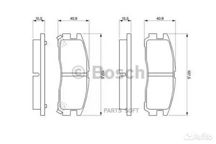 Bosch 0986461145 Колодки тормозные