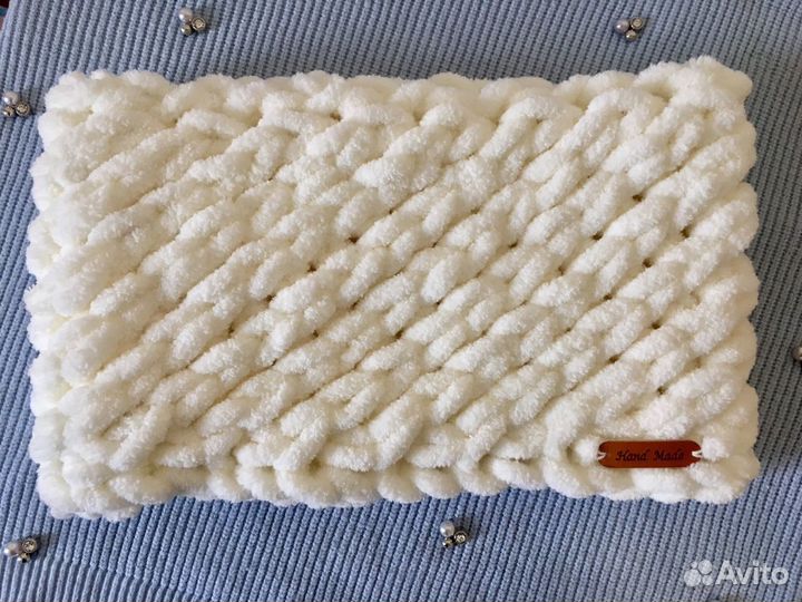 Новые снуды из плюшевой пряжи