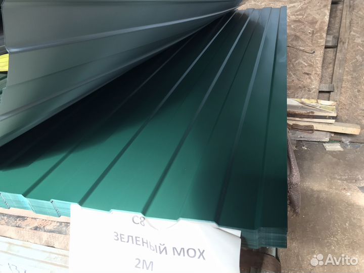 Профнастил зеленый мох