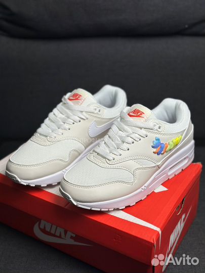 Кроссовки Nike air max 1 женские 'rainbow swoosh