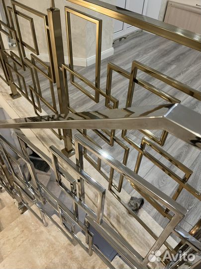 Лестница на металлокаркасе Ограждения