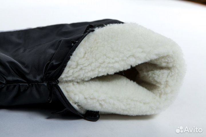 Утепленные муфты на руль снегохода