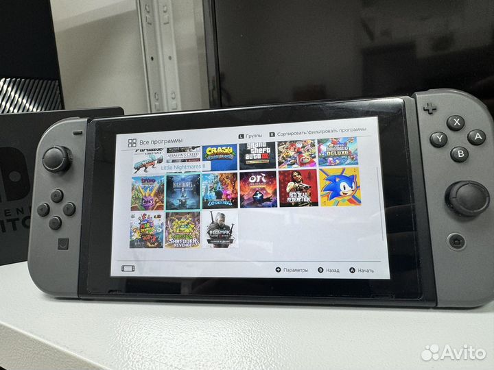 Nintendo switch 2 rev прошитая + 1000 игр + 256 гб