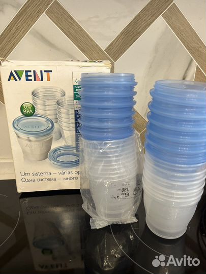 Avent бутылки контейнеры для молока