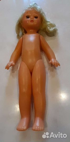 Кукла СССР большая 56 см с зелеными глазами