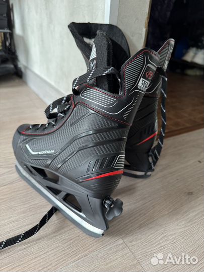 Коньки хоккейные раздвижные 31-34