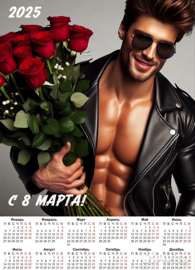 Календарь на 8 марта
