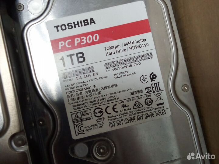 Жесткий диск SATA hdd 3.5 на запчасти