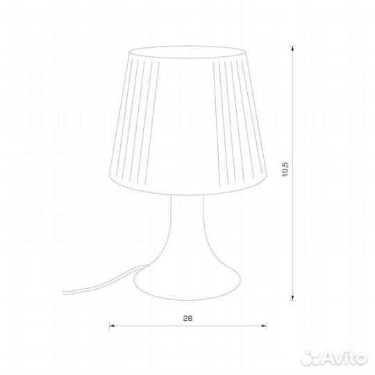 Светильник настольный, в упаковке 10 шт. белый