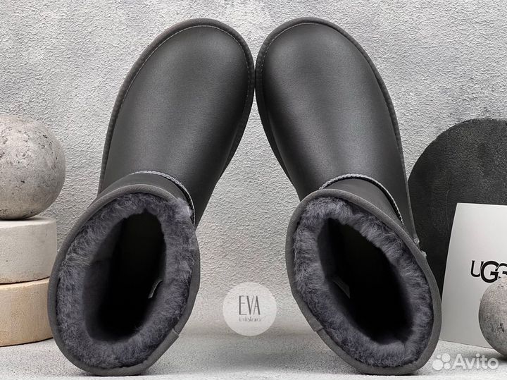 UGG мужские угги Classic Short Metallic Grey