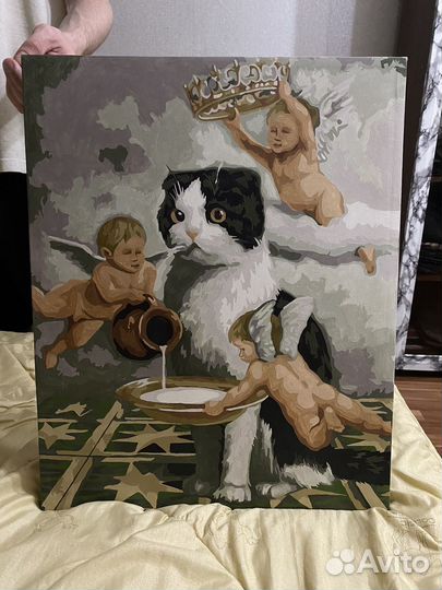 Картина по номерам раскрашенная