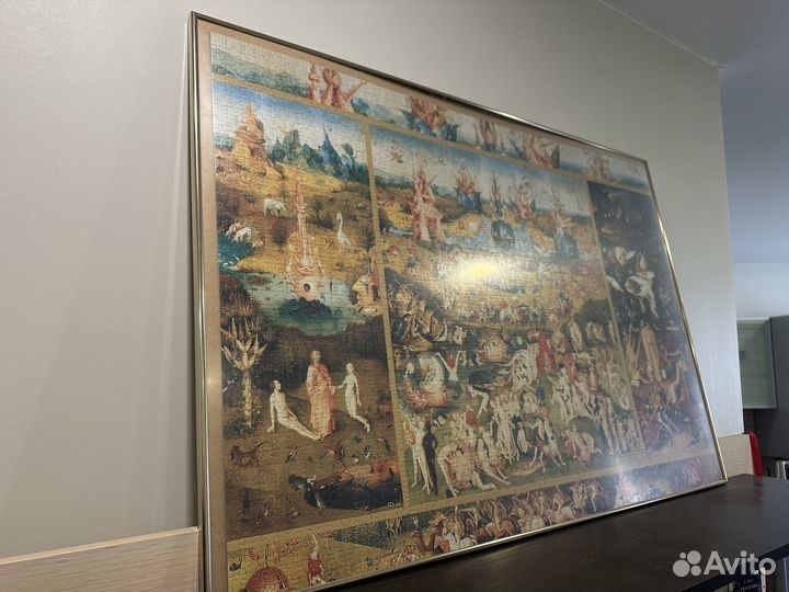 Картина из пазлов триптих Босха