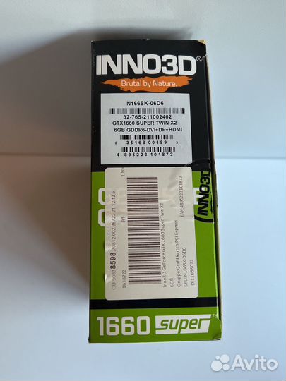 Видеокарта inno3D GeForce GTX 1660 super twin X2