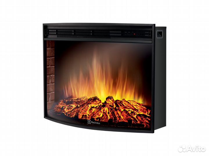 Электрокамин с широким очагом 2D Electrolux EFP/P-2720RLS с порталом Firelight Bricks wood 25 камень