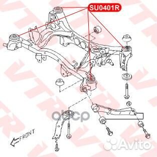 Сайлентблок балки задней подвески SU0401R VTR