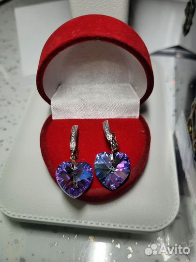 Серьги с кристалами swarovski