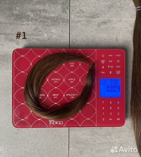 Волосы натуральные для наращивания, 35 см, русые