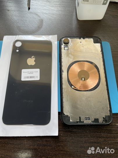 Стекло заднее iPhone XR черное новое