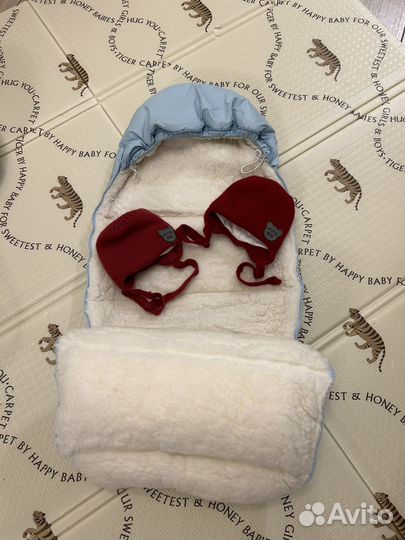 Зимний конверт в коляску на овчине