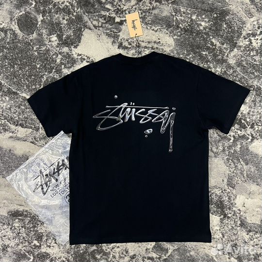 Футболка Stussy SS23 mercury ртуть
