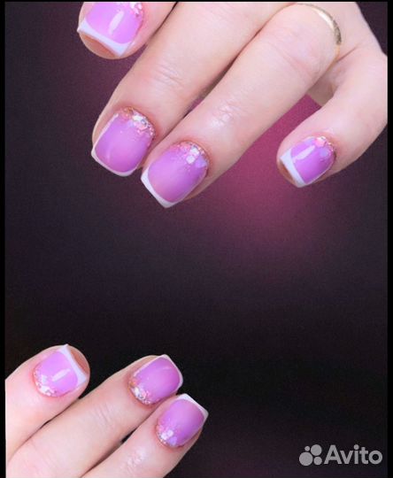 Маникюр наращивание ногтей