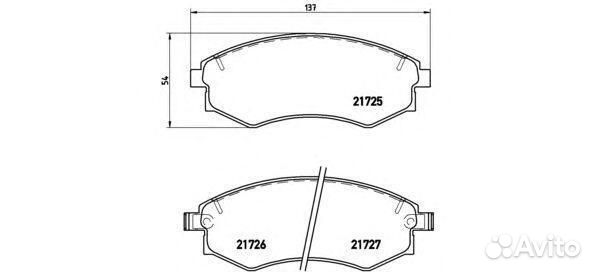 Передние тормозные колодки Brembo, P30022