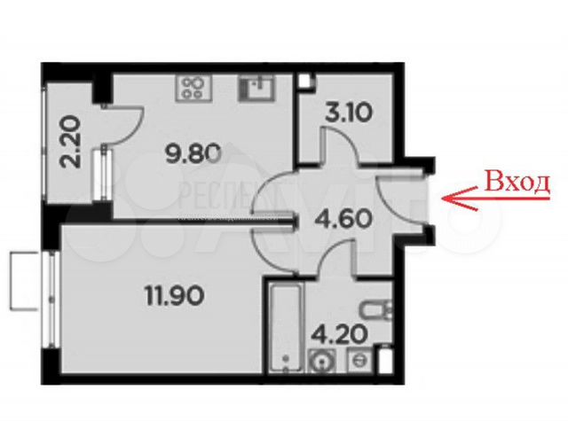 1-к. квартира, 34,7 м², 14/17 эт.