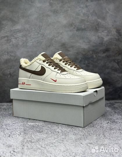 Кроссовки nike air force 1 с мехом