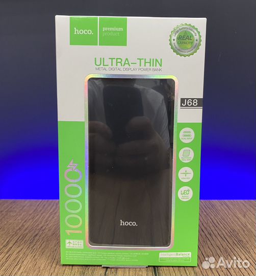 Внешний акб hoco J68 10000mAh LED Display черный