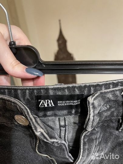 Джинсовые шорты черные zara