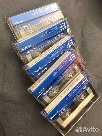 Аудио кассеты sony EF90 с записью