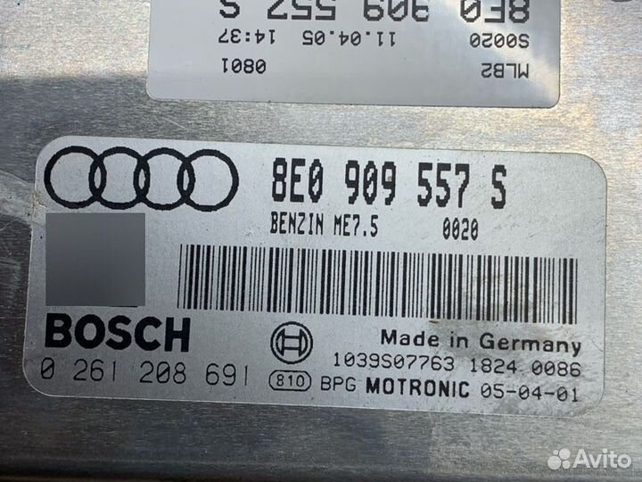 Блок управления двс Audi A4 B7/8E ALT 2005