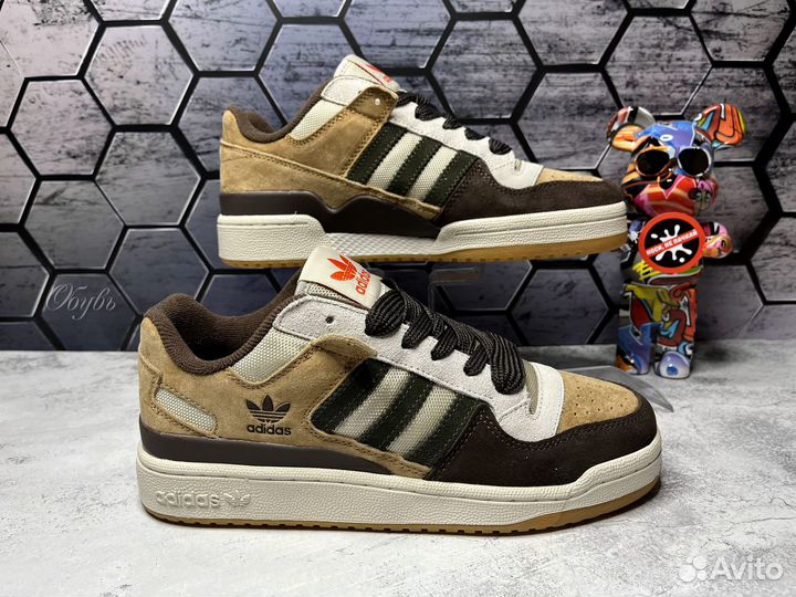 Кроссовки мужские Adidas Forum low коричн