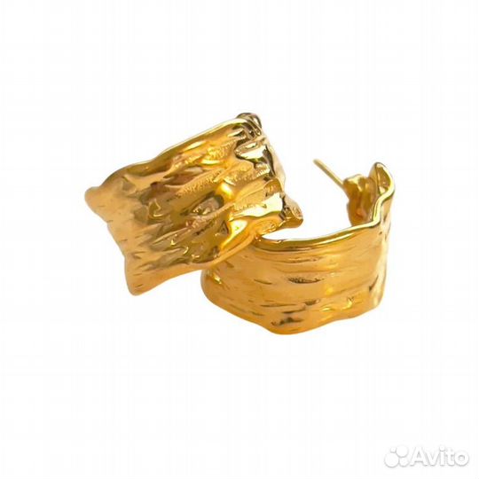 Серьги Textured Hoop Earring