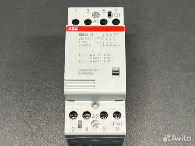 ABB ESB24-40-230AC/DC Контактор, новый, 12 шт