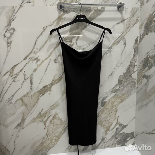 Платье комбинация мини на завязках черное