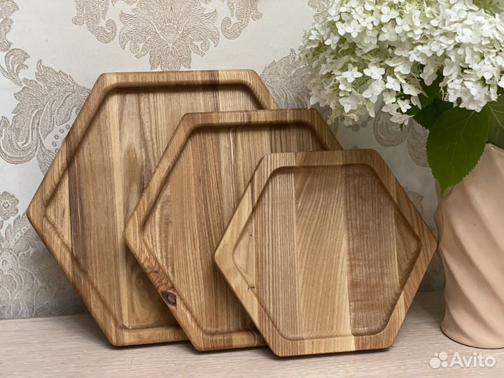 Менажница деревянная ясень трех размеров