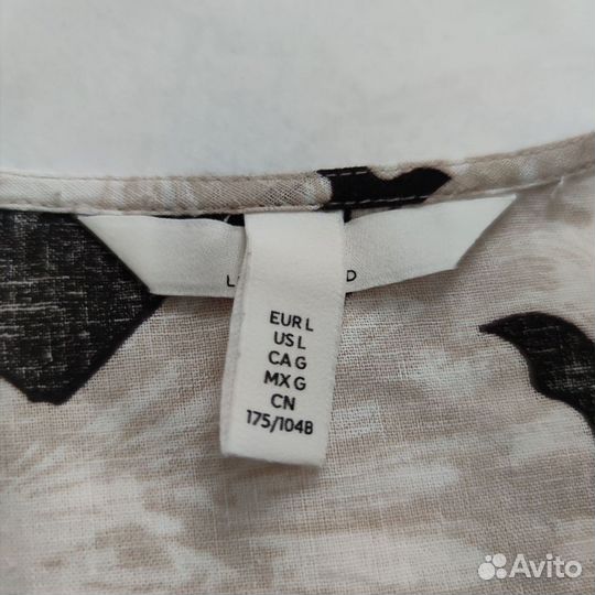 Блуза жен 48 р-р H&M изо льна и хлопка